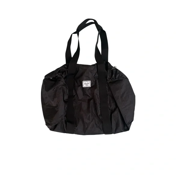 Herschel Self Folding Black Nylon Tote Bag - Picture 3 of 11